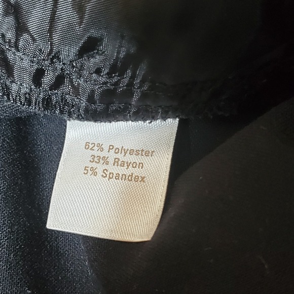 Caslon Trouser Dress Pants Womens 10 Black Mid Rise Flat Front  35X30 Boot Cut - Picture 5 of 5